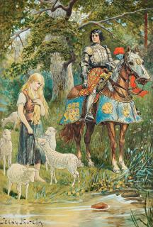 Jenny Nyström - The knight and the shepherdess