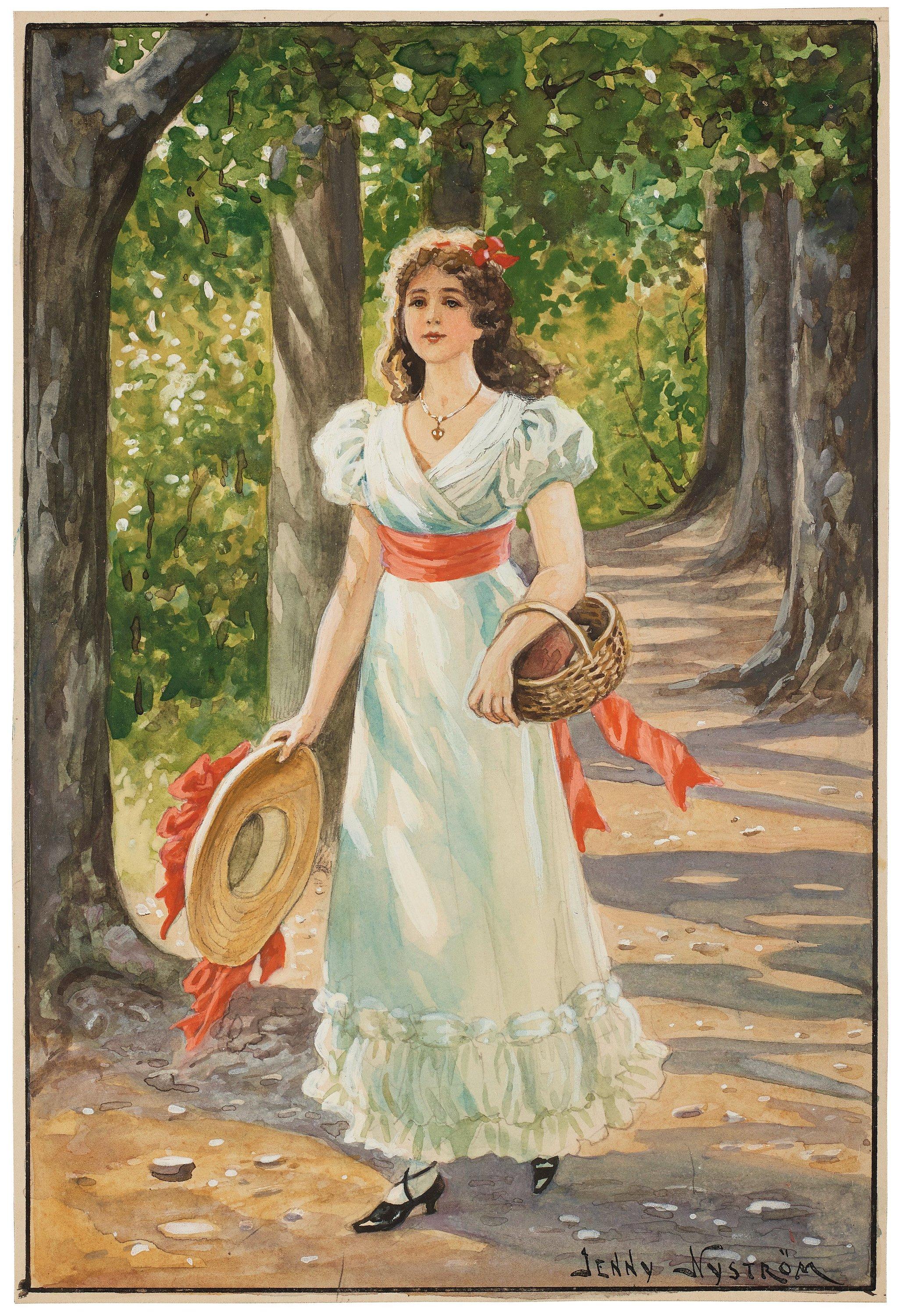 Jenny Nyström - Woman on a stroll