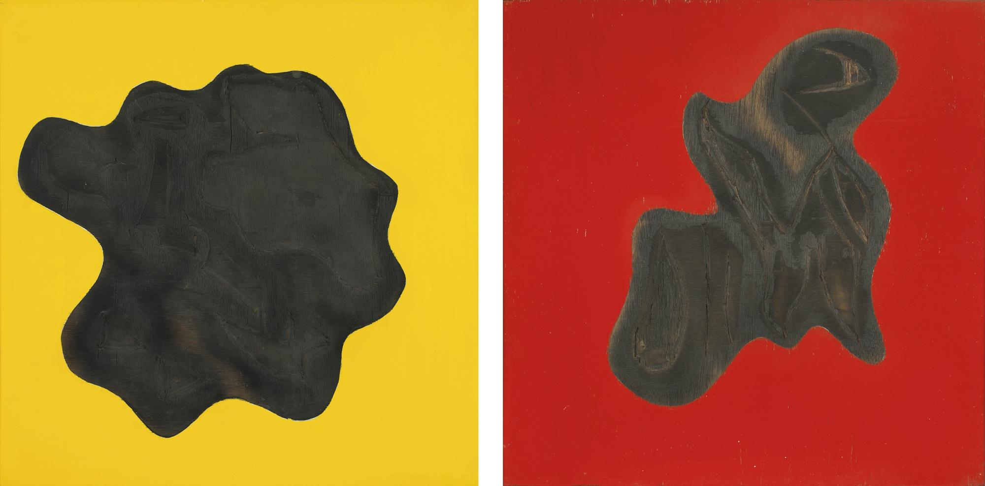 Jeram Patel - (I) Untitled (Yellow) (Ii) Untitled (Red)