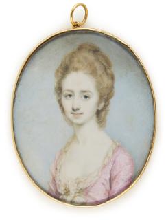 Jeremiah Meyer, R.A. - Portrait of a lady, called Lady Dorothy Frankland, circa 1775