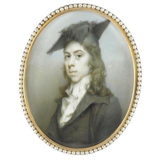 Jeremiah Meyer R.A. - Portrait Of A Student In The Robes Of A Westminster Scholar