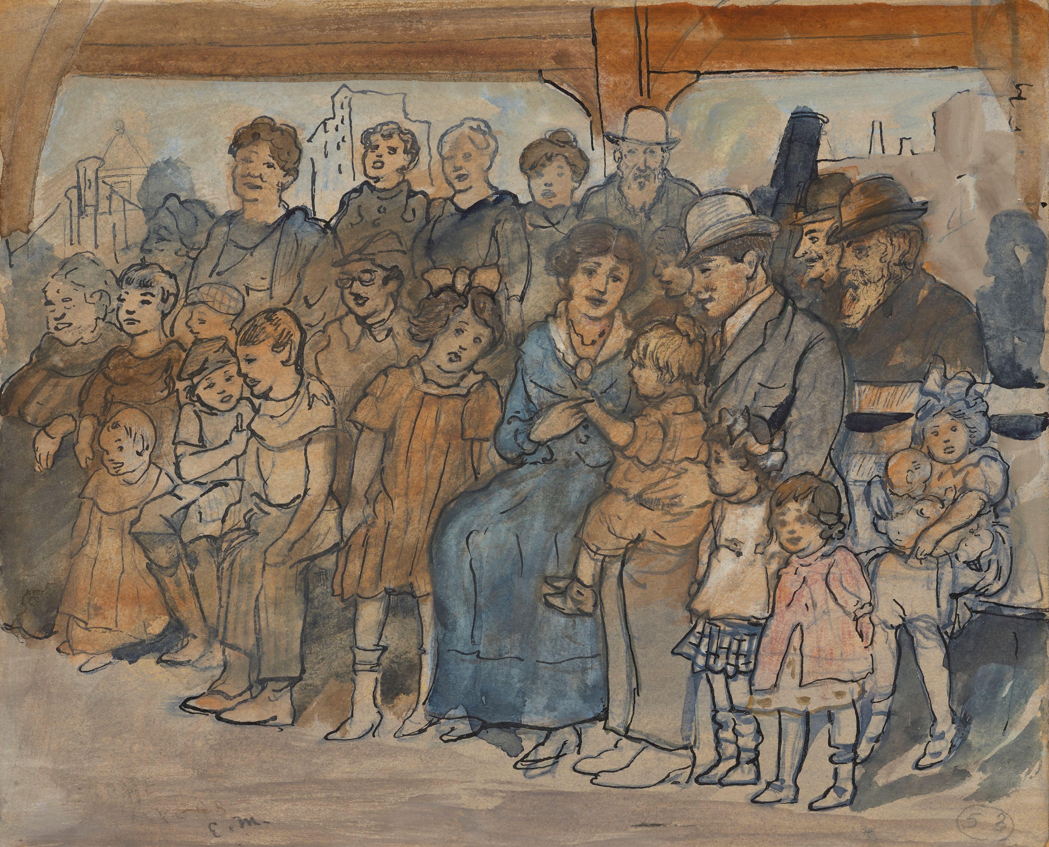 Jerome Myers - People on a Pier