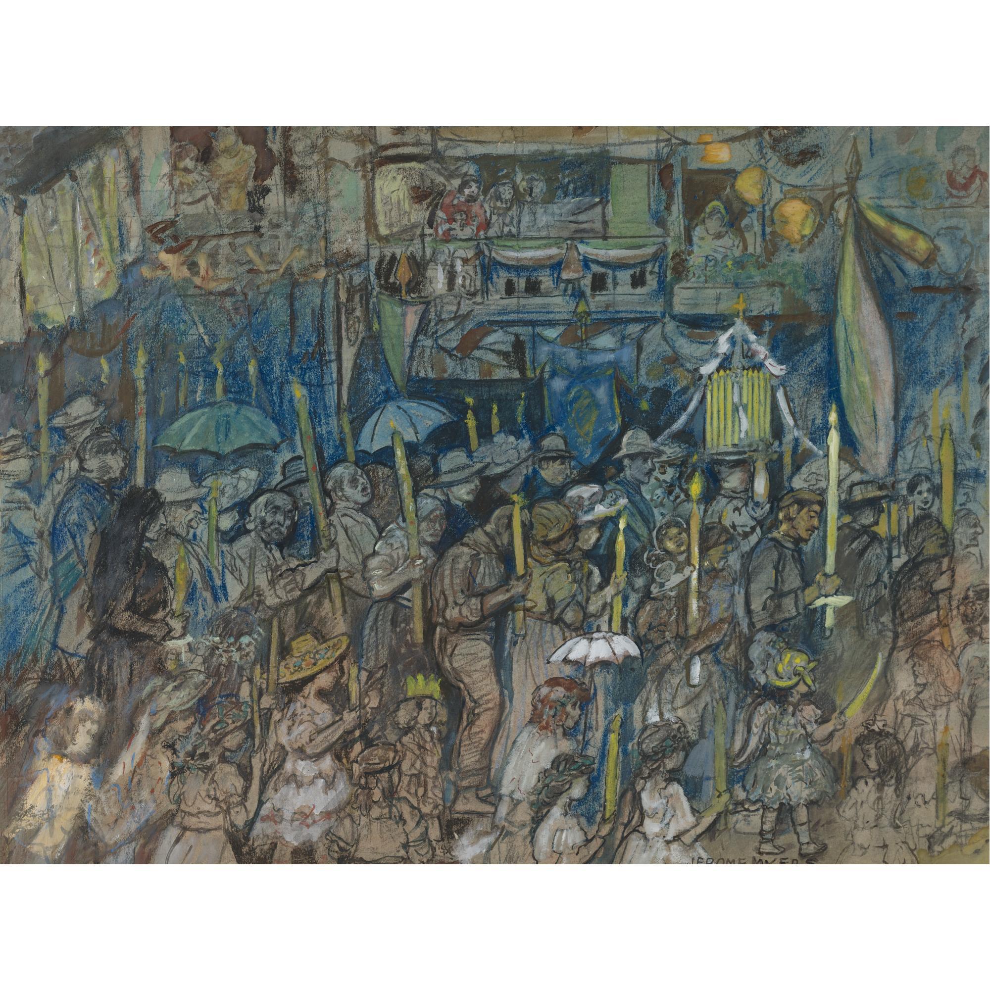 Jerome Myers - The Italian Procession