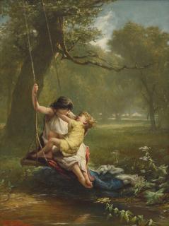 Jerome Thompson - Two Children In A Swing