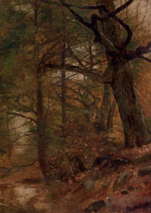 Jervis McEntee - A Grove of Trees, Ashokan, New York