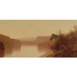 Jervis McEntee - Autumn Lake Scene