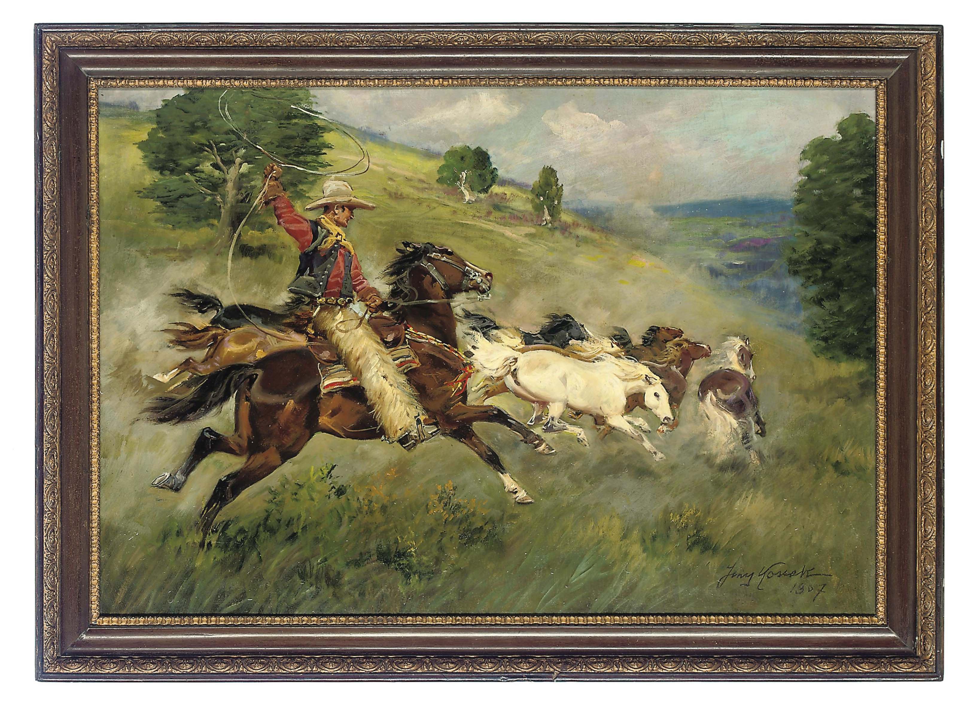 Jerzy Kossak - The Round-up