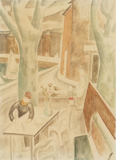 Jessica Dismorr - The Café, Cassis