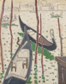 Jessica Dismorr - Venice with Gondolas and Church