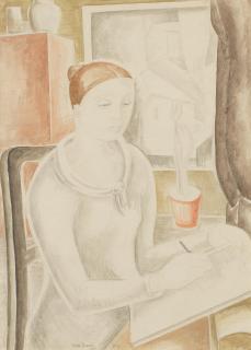 Jessica Dismorr - Woman Seated (Self-Portrait)