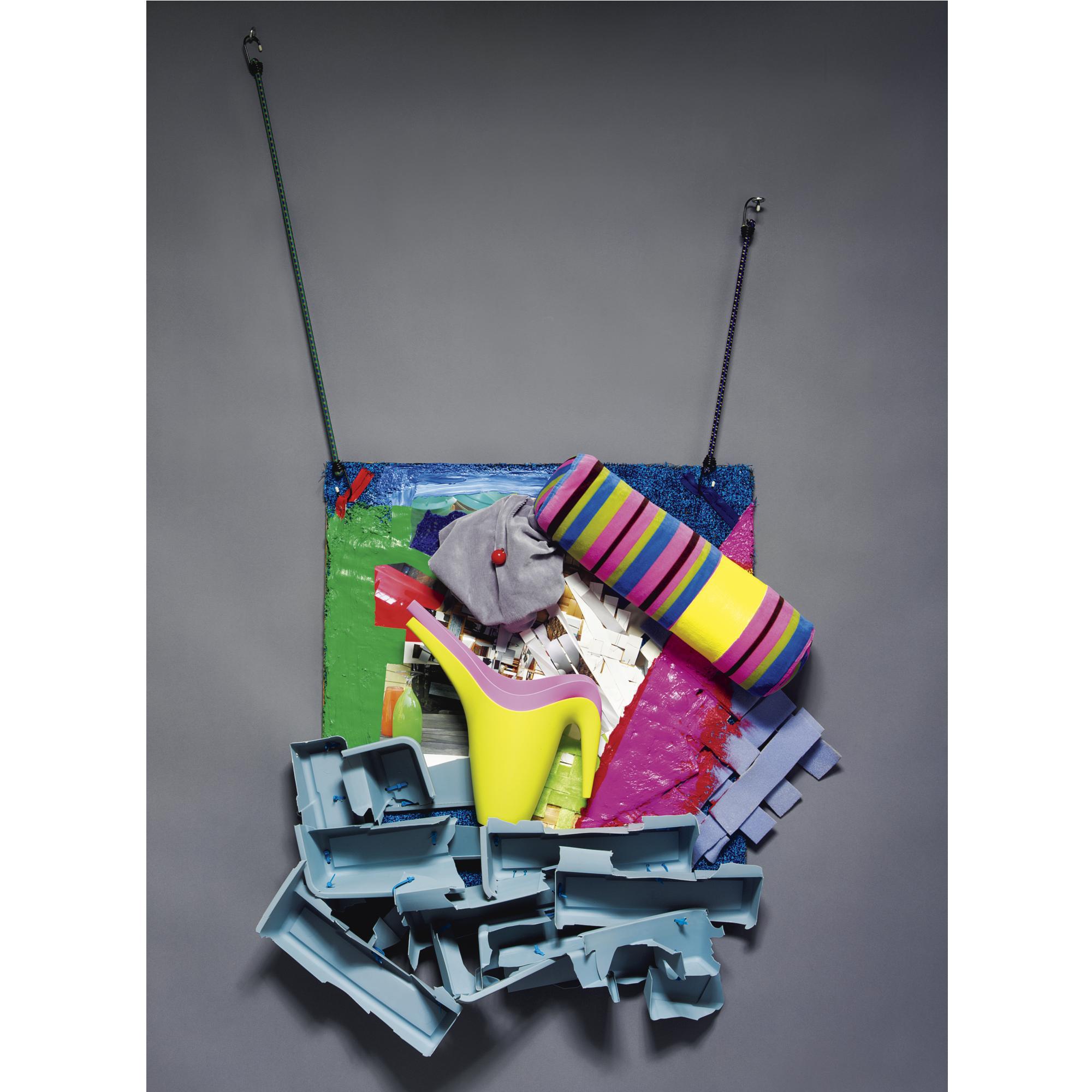 Jessica Stockholder - Carpet, Pillow, Paint