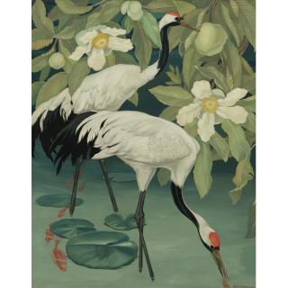 Jessie Arms Botke - Sacred Cranes In A Tropical River