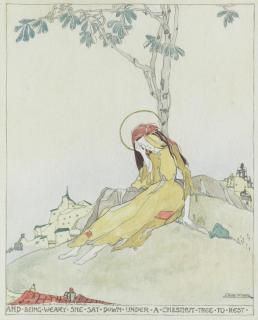Jessie Marion King - And being weary she sat down under a chestnut tree to rest