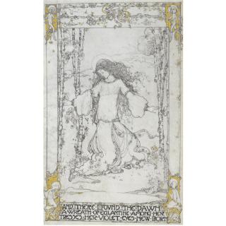 Jessie Marion King - And There I Found The Dawn A Wreath Of Eglantine Among Her Tresses Her Violet Eyes New Born