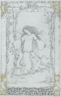 Jessie Marion King - And there I found the dawn a wreath of eglantine among her tresses her violet eyes new born