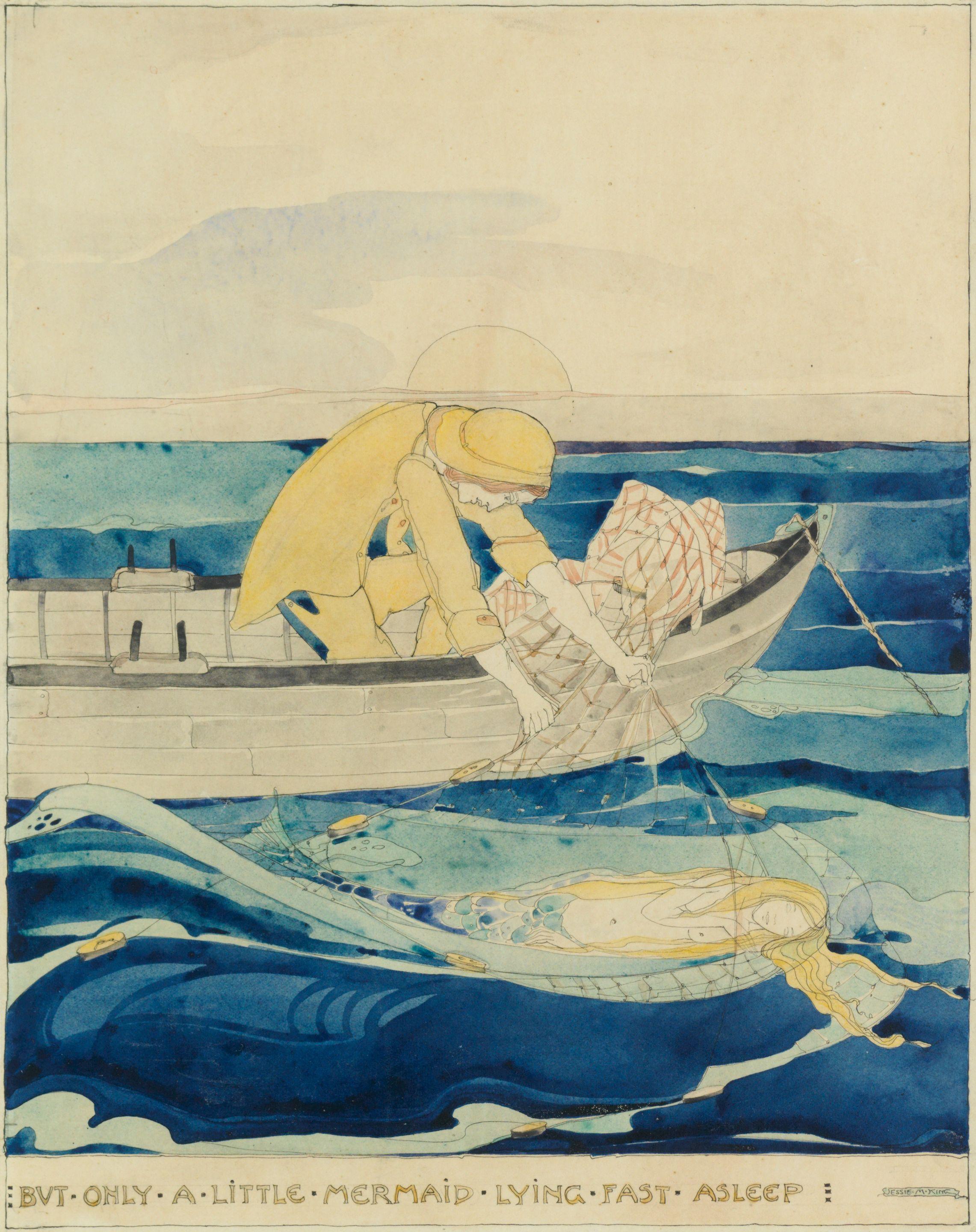Jessie Marion King - But only a little mermaid lying fast asleep