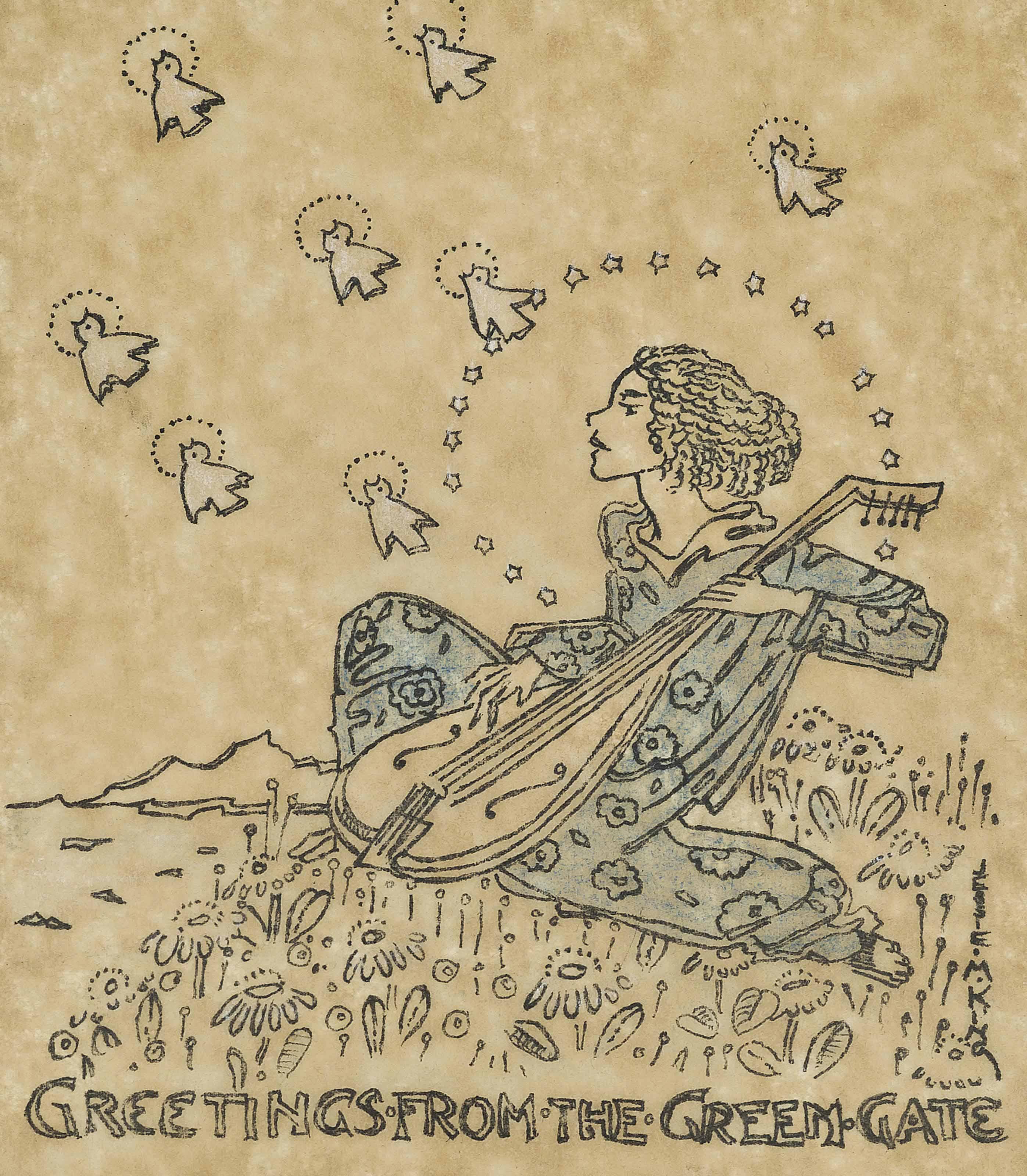 Jessie Marion King - Design for a greeting card