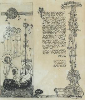 Jessie Marion King - Illustration for verse two of the Lullaby, Wynken Blynken and Nod