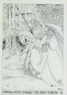 Jessie Marion King - Perceval Goeth Toward the Deep Forest
