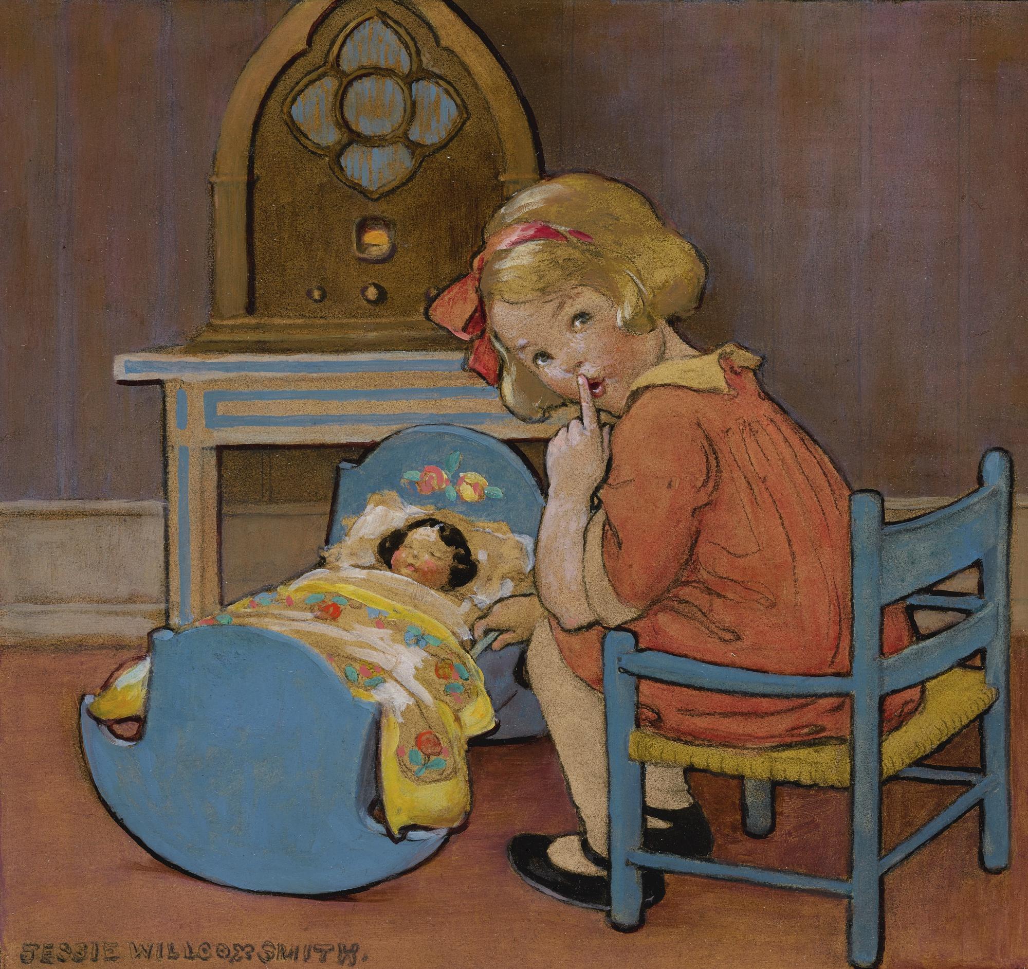 Jessie Willcox Smith - Shh…Baby Sleeping