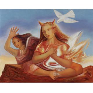 Jesús Guerrero Galván - Ángel Y Niña Diabla Con Paloma