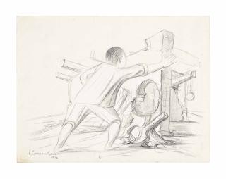 Jesús Guerrero Galván - Greek God; and a companion work Return Home