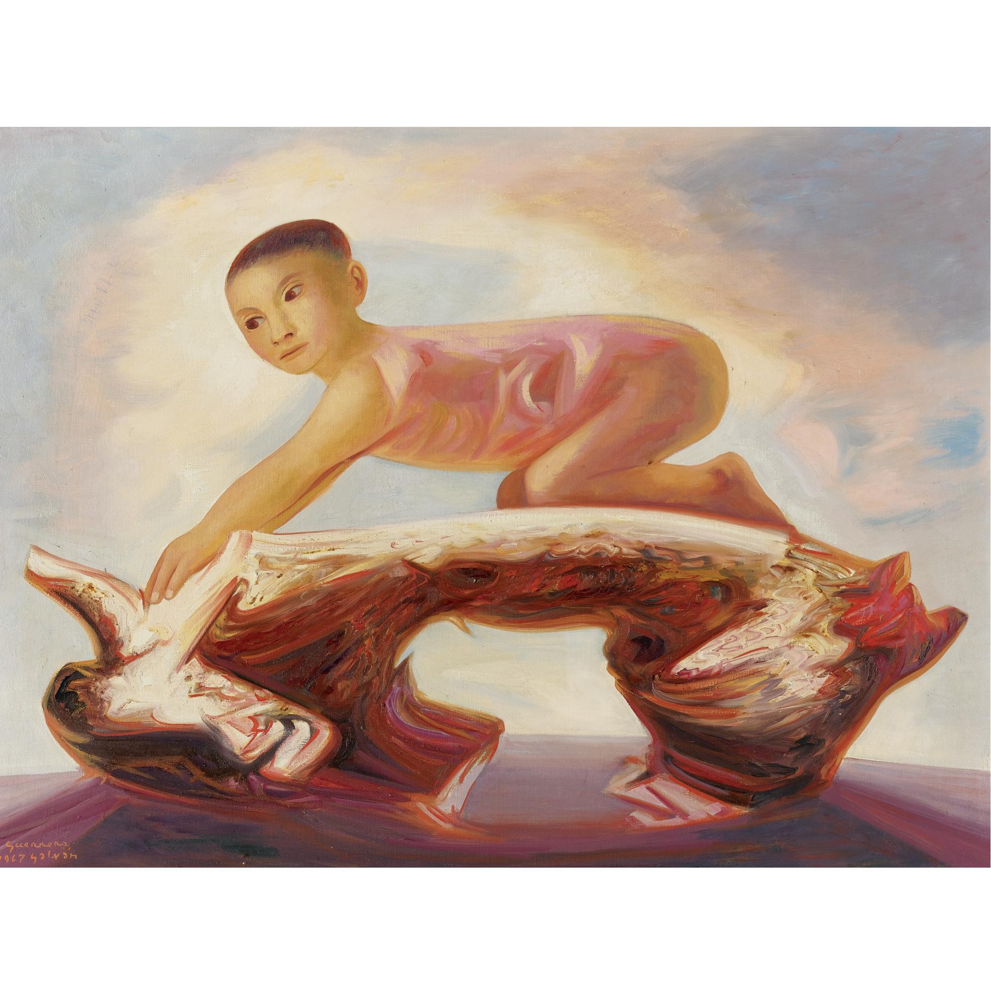 Jesús Guerrero Galván - Niño Montado Sobre Un Tronco