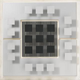 Jesús Rafael Soto - Argentinosigned And Dated 1969 On The Reverse, Acrylic On Panel And Aluminium. Executed In 1968