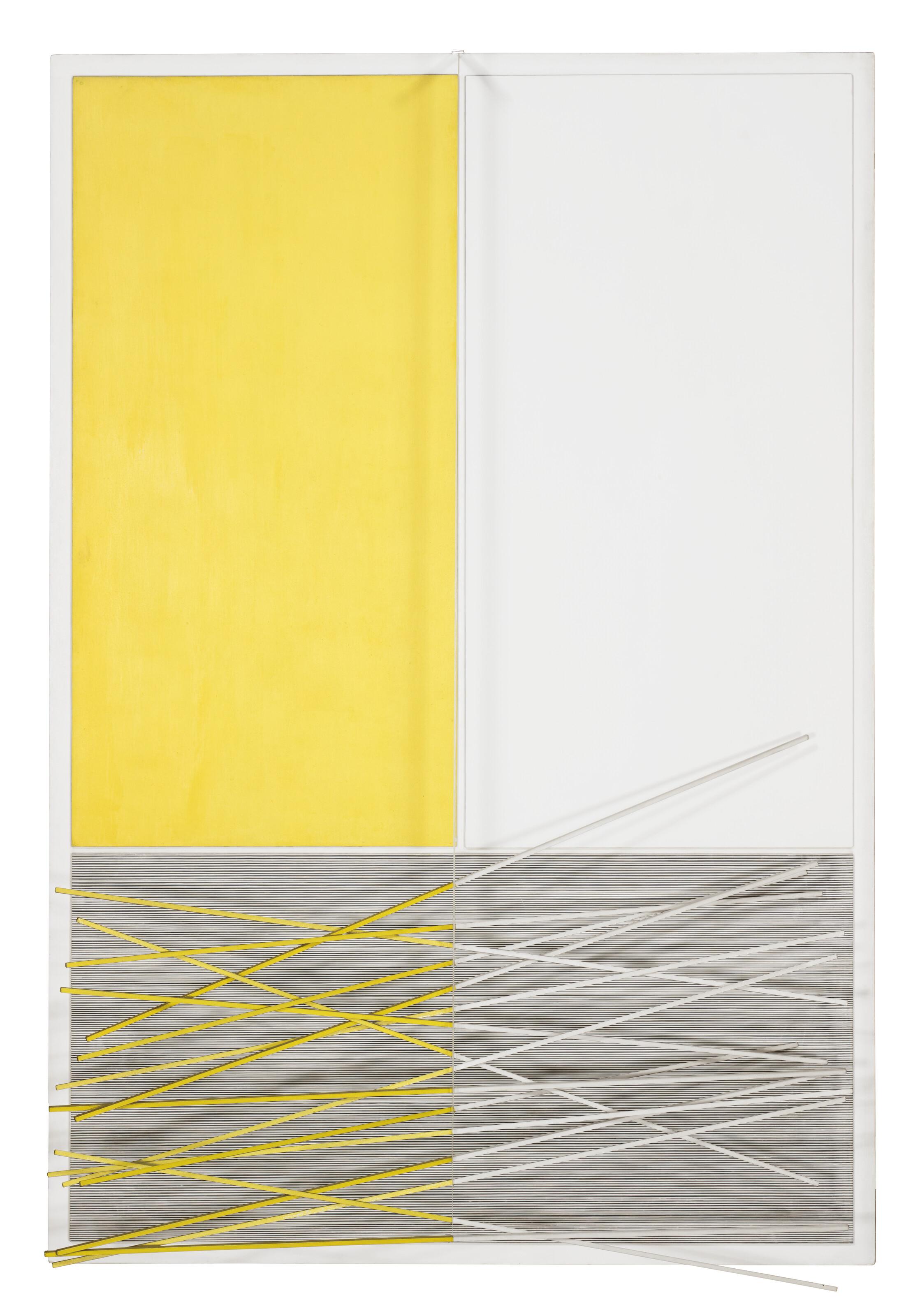 Jesús Rafael Soto - Barres et Rectangles Jaunes et Blancs