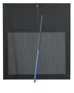 Jesús Rafael Soto - Incliné Bleu Et Noir