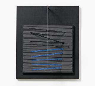 Jesús Rafael Soto - »Multiple« (Petite vibration brique et noir).