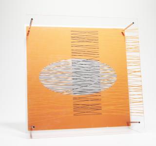 Jesús Rafael Soto - Óvalo en el Rojo, from Serie Sintesis