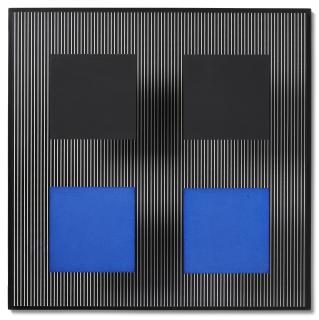 Jesus Rafael Soto - Untitled (Cuadrados negra y azul)