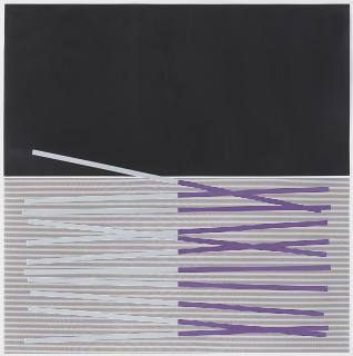 Jesus Rafael Soto - Variation en noir violet et bleu