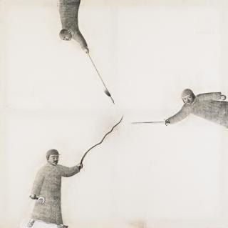 Ji Dachun - Three Men With Knives