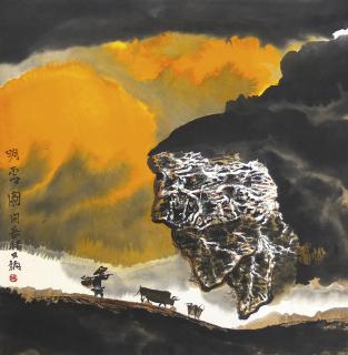 Jia Youfu - Herding At Sunset