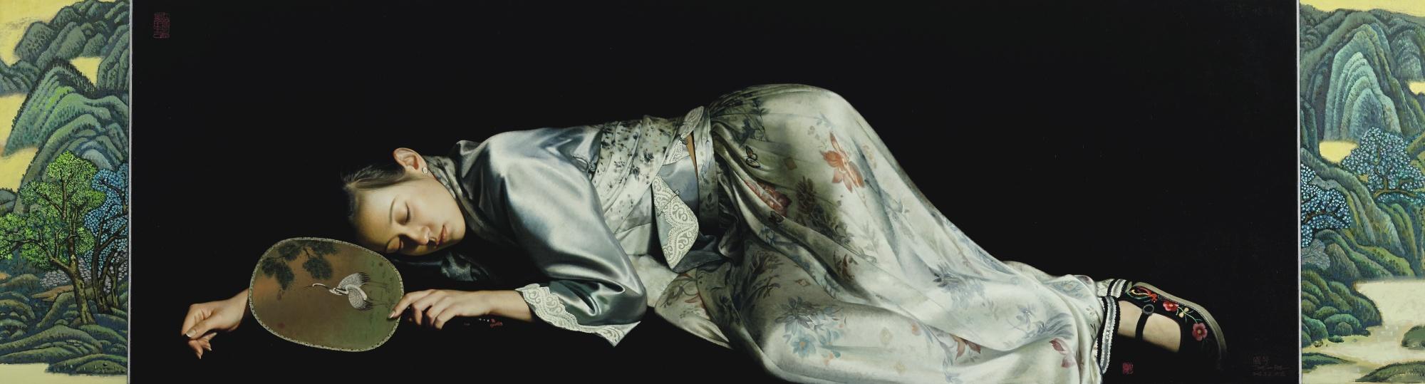 Jiang Guofang - Dream Of Spring In March (Triptych)