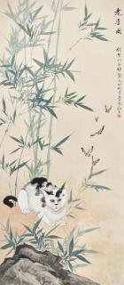 Jiang Hanting - Cats And Bamboo