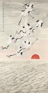 Jiang Hanting - Eight Cranes