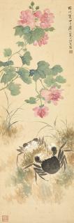 Jiang Hanting - Hibiscus And Crabs