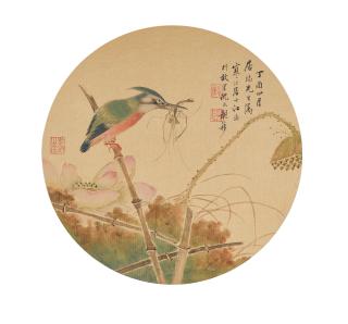 Jiang Hanting - Kingfisher and Lotus