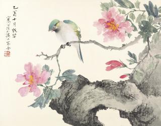 Jiang Hanting -  Perching By The Hibiscus