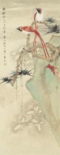 Jiang Hanting - Red Birds on Pine