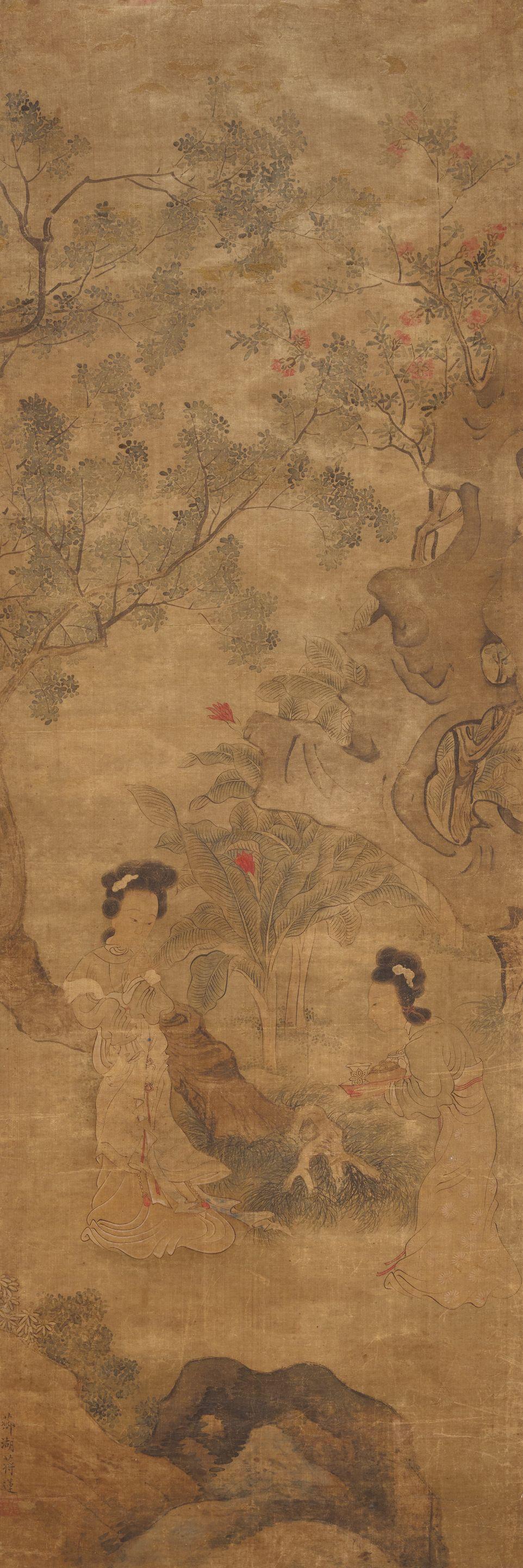 Jiang Lian - Ladies in a Garden