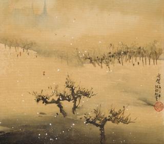 Jiang Mingxian - The First Snow in New York City, 1980