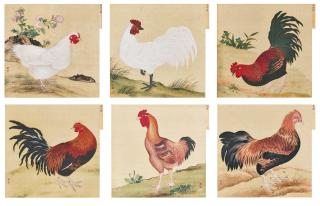Jiang Tingxi - An Imperial manual of Birds - Roosters