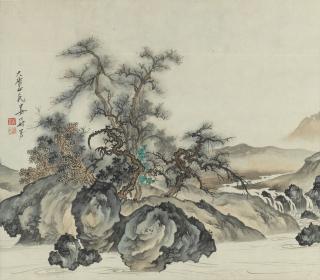 Jiang Yun - Landscape in the style of Guo Xi