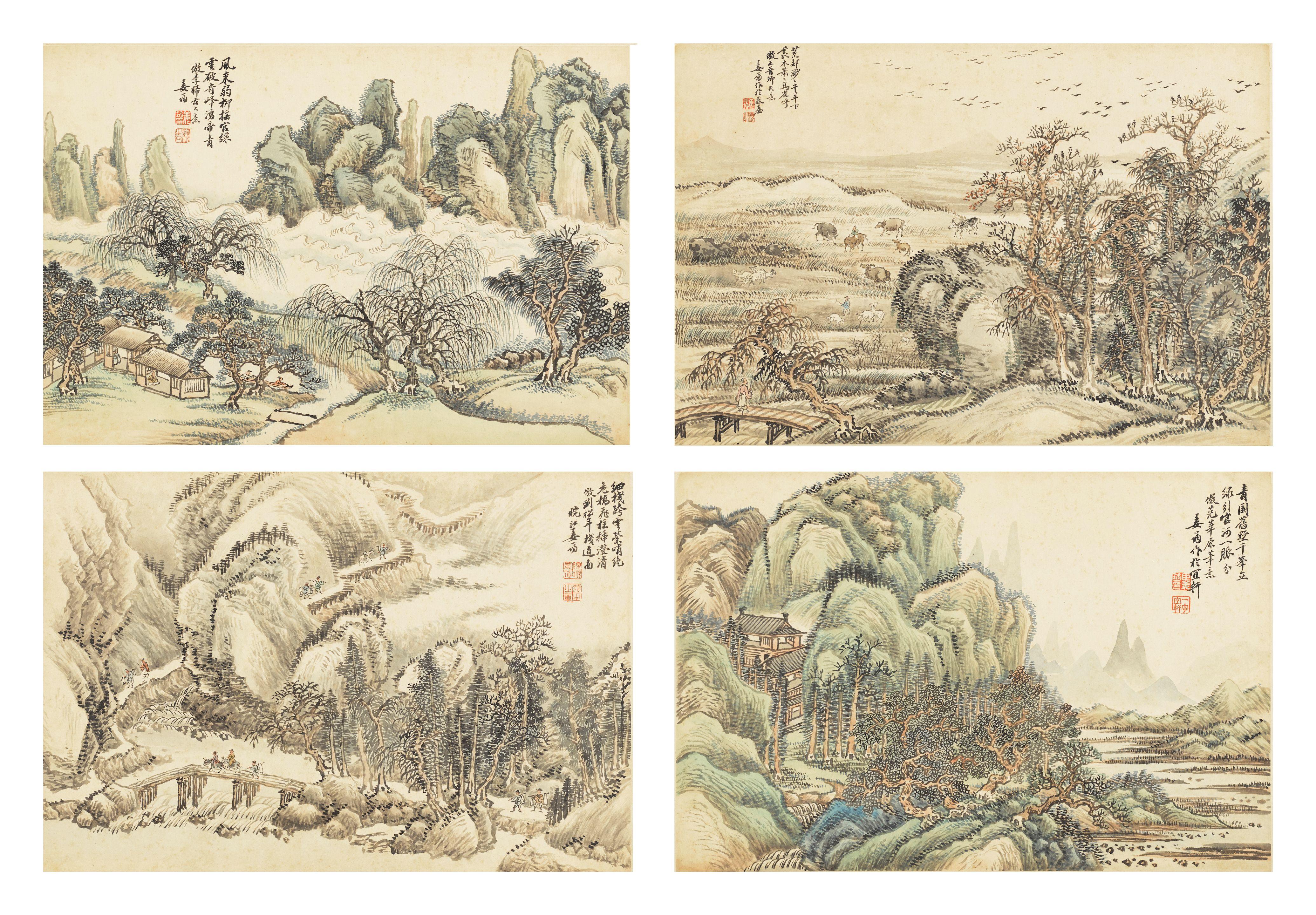 Jiang Yun - Landscapes After Old Masters, 1908