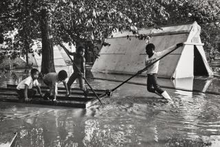 Jill Freedman - Untitled (Children rafting), Resurrection City, Poor People\'s Campaign, Washington, DC