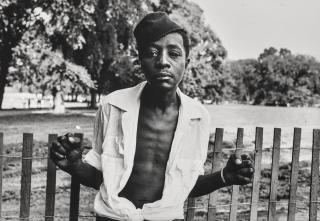 Jill Freedman - Untitled (Defiant young man with clenched hands), Resurrection City, Poor People\'s Campaign, Washington, DC